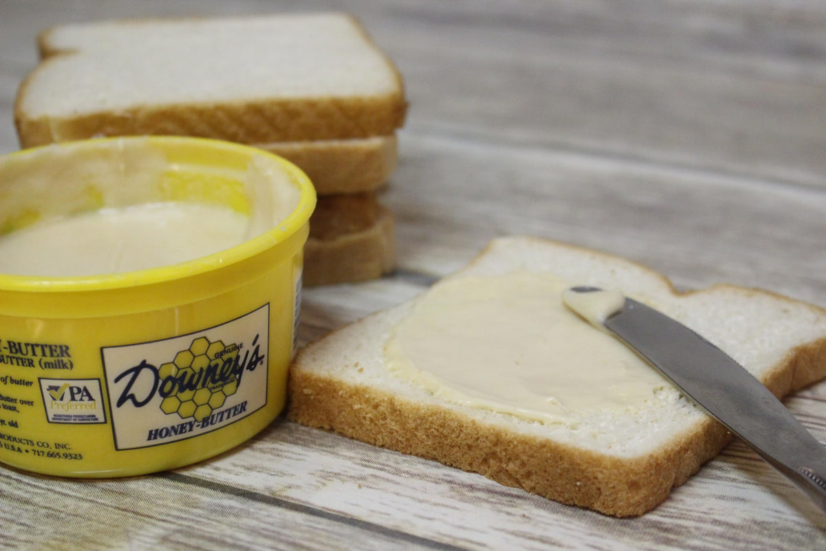 AmishTastes Downey's All-Natural Original Honey Butter, Favorite Amish Food, 8 Oz. (Pack of 2)
