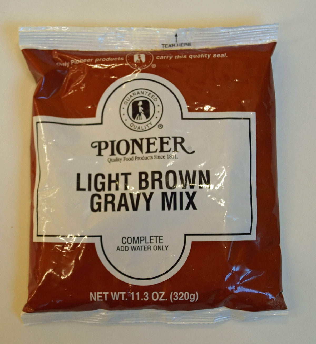 Pioneer Light Brown Gravy Mix, 11.3 Ounce -- 6 per case.