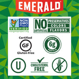 Emerald Nuts Roasted & Salted Cashews 12 Ct (1-Pack), 1.25 Oz Individual Snack Tubes, Plant-Based Protein, Kosher Certified, Non-GMO, Contains No
