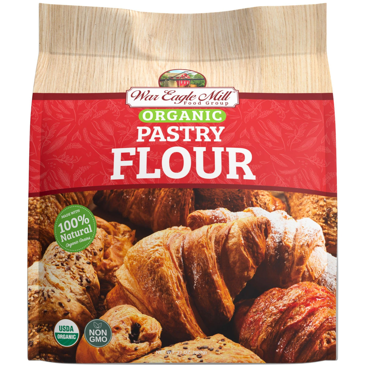War Eagle Mill Organic Pastry Flour, 32 oz Bag (2 Pack)
