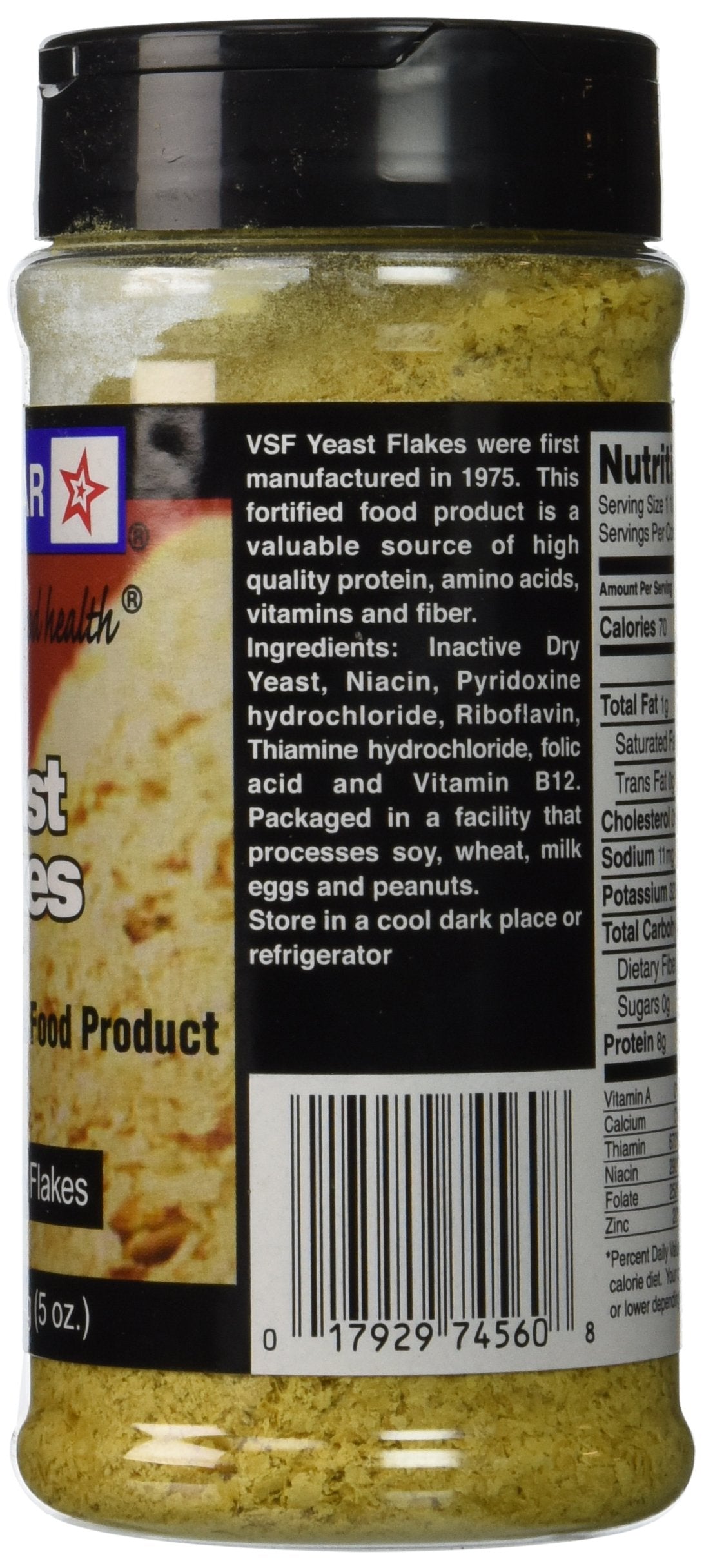 Red Star Nutritional Yeast - VSF Mini Flake -- 5 oz Each (Pack of 6)