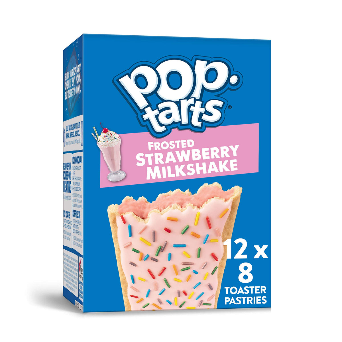 Pop-Tarts, Breakfast Toaster Pastries, Frosted Strawberry Milkshake, 10.159lb Case (48 Count)