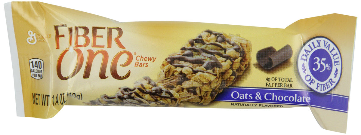 Fiber One Chewy Bars, Oats And Chocolate, 1.4 Oz, 16/box