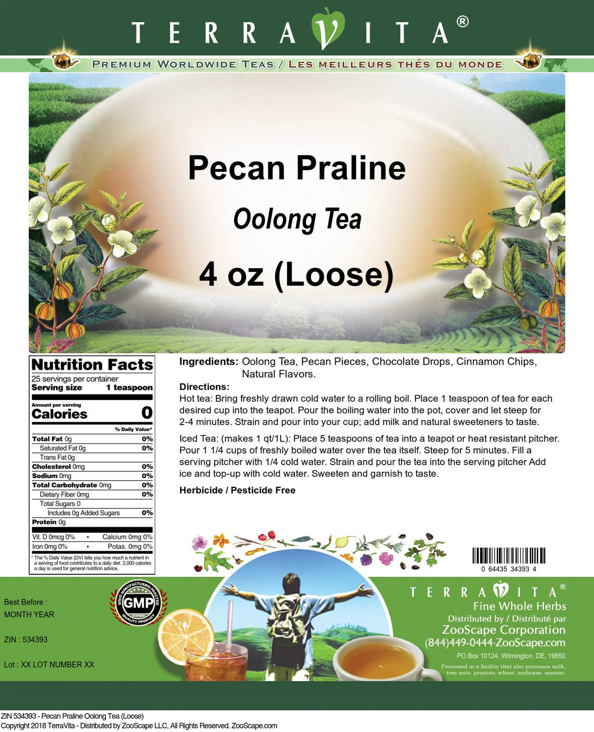 Pecan Praline Oolong Tea (Loose) (4 oz, ZIN: 534393)