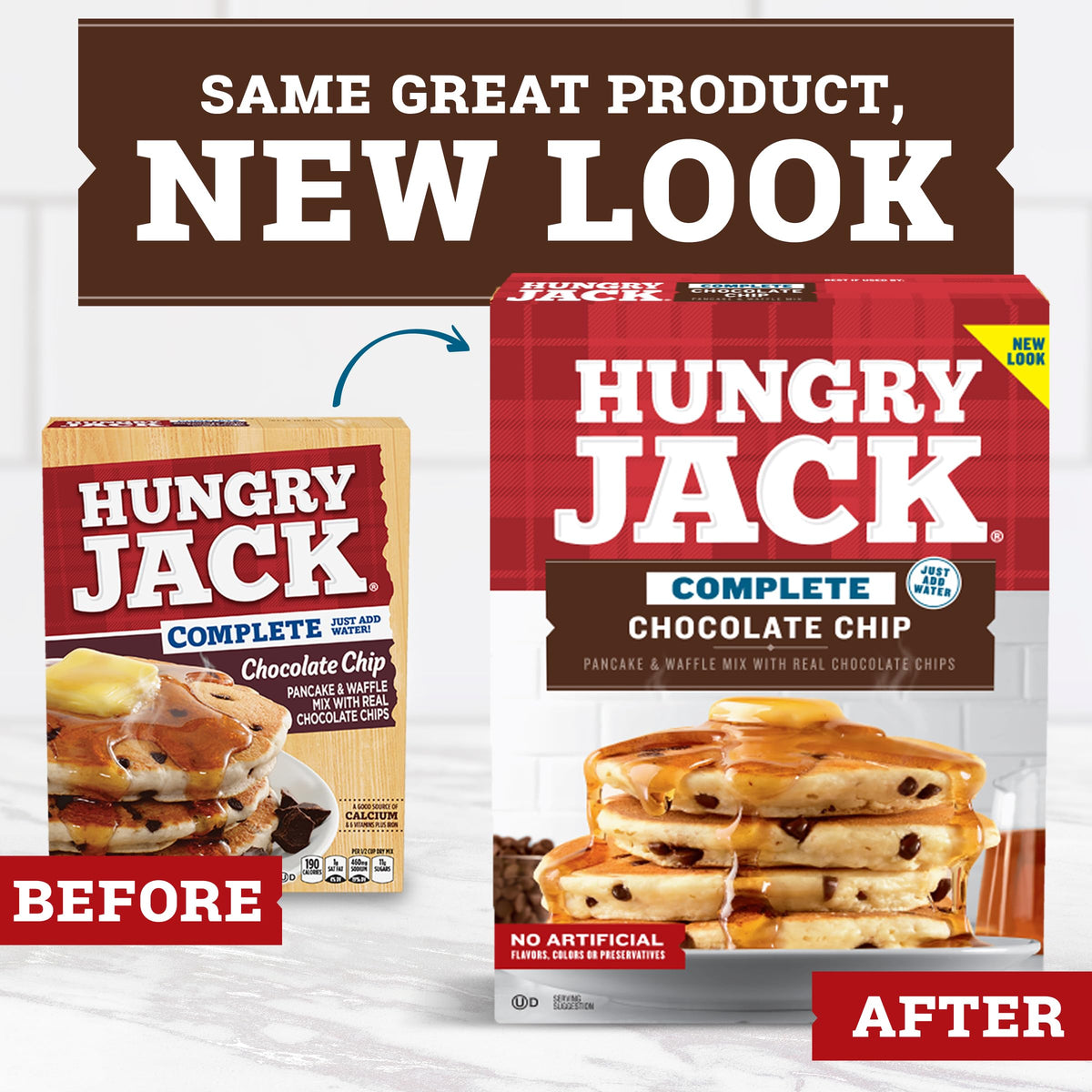 Hungry Jack Complete Chocolate Chip Pancake & Waffle Mix 28 oz