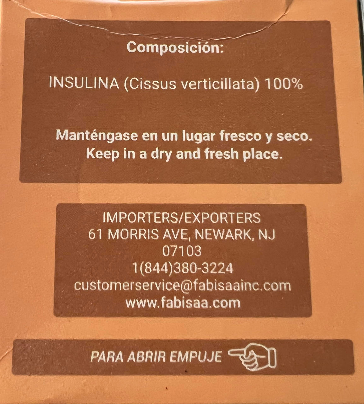 Fabi Saa Te Insulina 25 Tea Bags