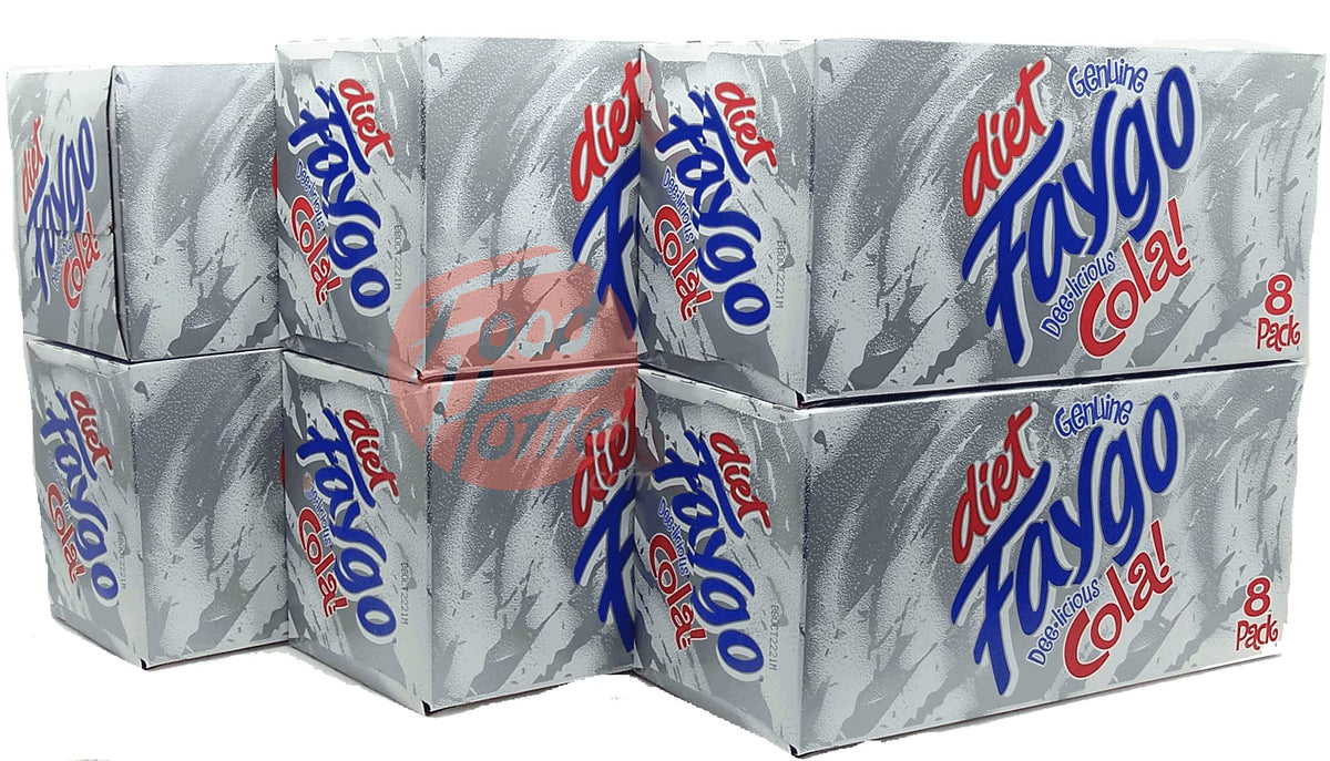 Diet Faygo Cola! soda pop. 8-pack 12-fl. oz. cans in box (1)