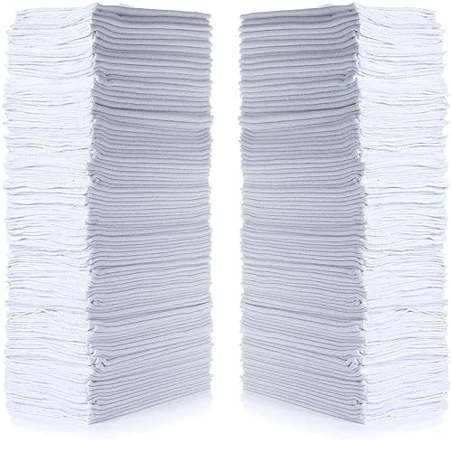 Simpli-Magic Cotton Shop Towels 14"x12" (145 Pack) - Reusable Cleaning Shop Rags for Automobiles, Industries, Garage and Homes (White)