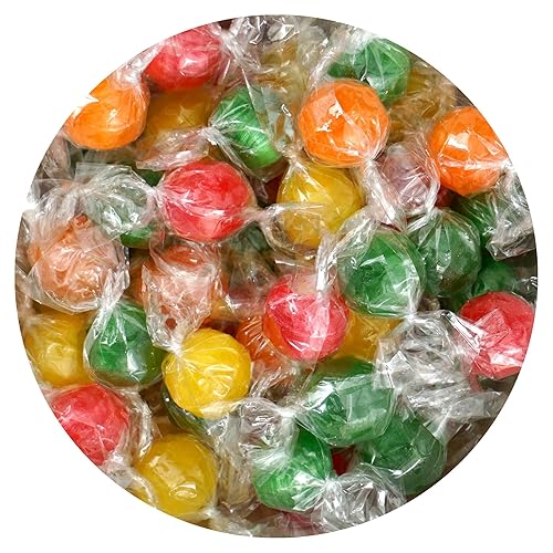 Assorted Sour Candy Balls, 2 Pound Bulk Candy (Approx. 150 pcs.), Individually Wrapped Old Fashioned Hard Candy, Fruit Balls Candy