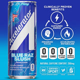 Accelerator Active Energy Drink, Blue Raz Slush 12oz can (12 pack)