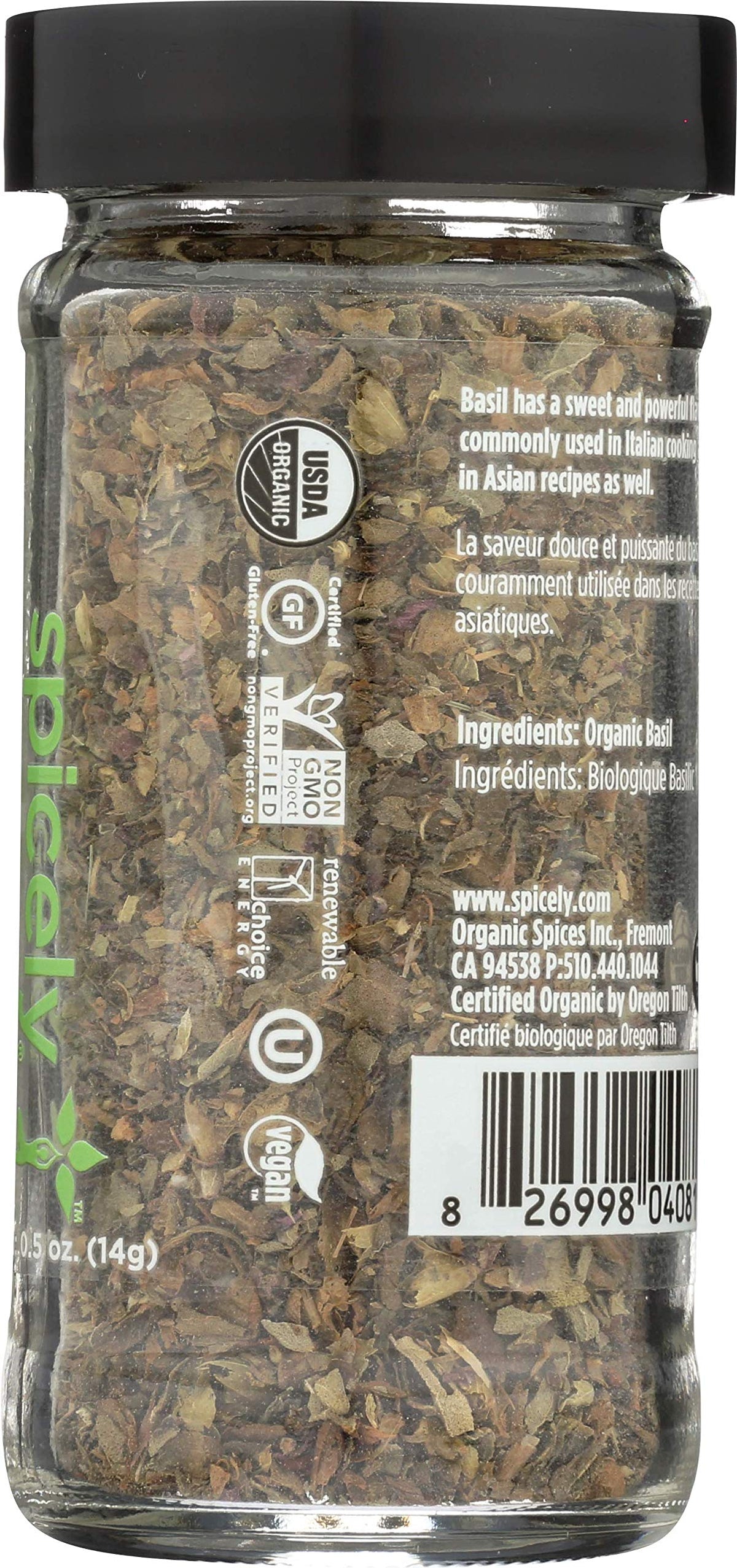 SPICELY Organic Basil, 0.8 OZ