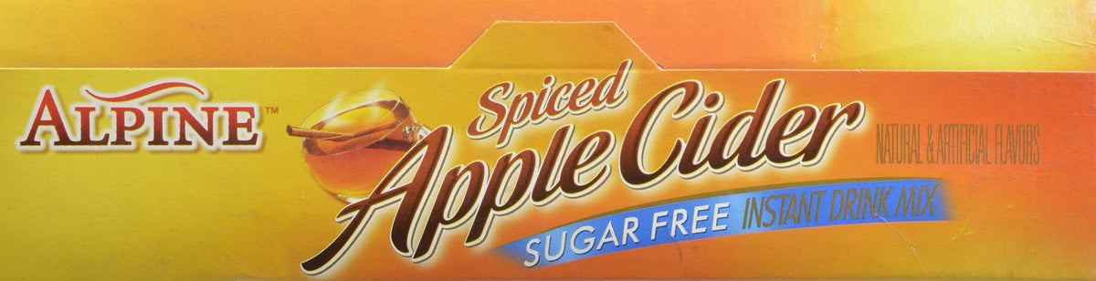 Alpine, Spiced Cider, Sugar Free Apple Flavored Drink Mix, 1.4oz Box (Pack of 3)