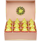 Teabloom Lemon Mint Chamomile Pyramid Tea Presentation Box, 12 Herbal Tea Blends, Whole-Leaf Pyramid Tea Sachets