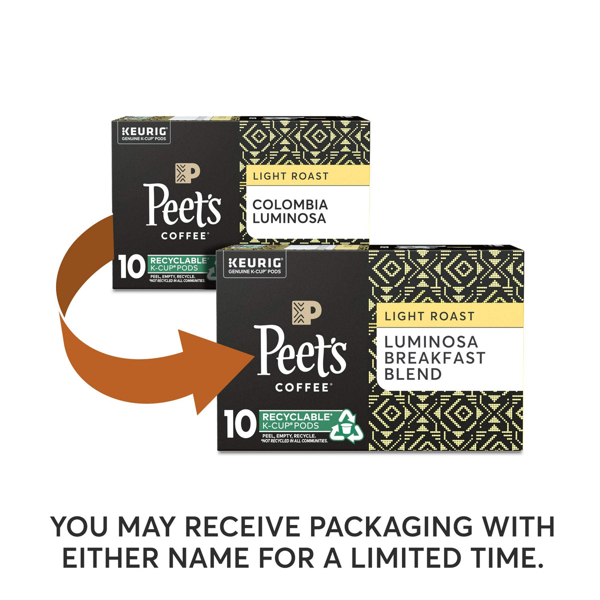 Peet's Coffee K-Cup Pack Colombia Luminosa, 10ct