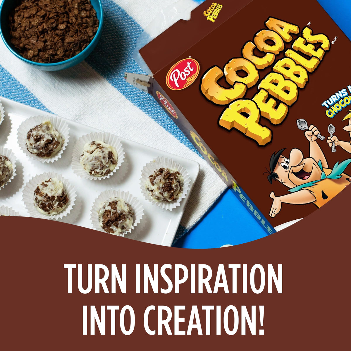 Cocoa Pebbles, Chocolatey Kids Cereal Sweetened Rice Crunch, Large Size, 15 Ounce