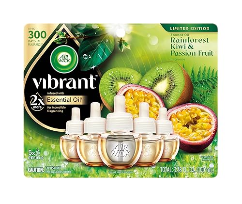 AIR WICK Scented Oil - Vibrant Refill Rainforest Kiwi & Passionfruit 5 ct.
