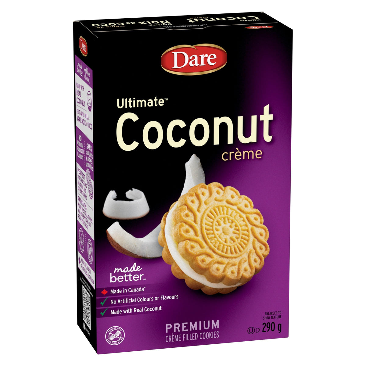 Dare Ultimate Coconut Creme Cookies, 290g/10.2 oz