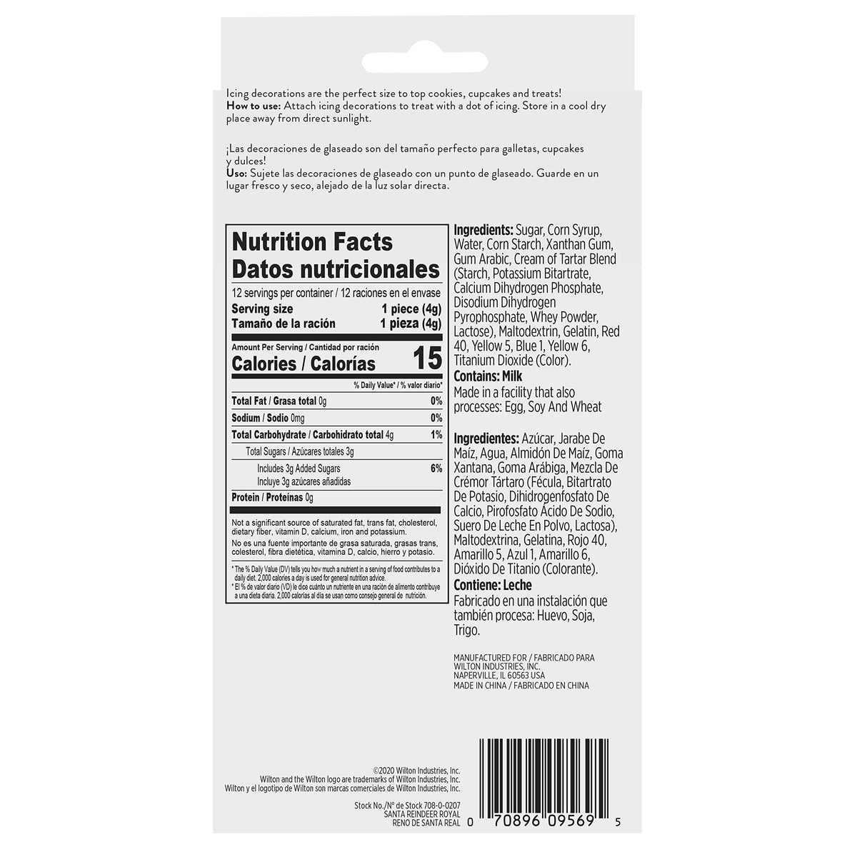 Wilton Reindeer, Santa Royal Icing Decorations, 12 Count