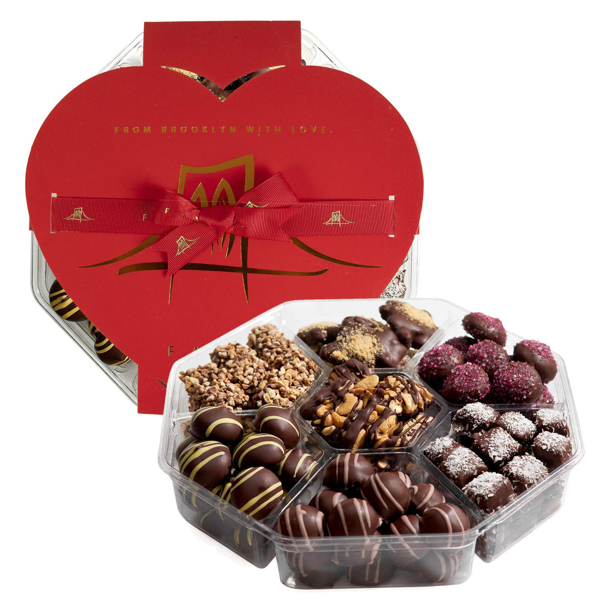 Valentine's Day Chocolate Box Gift - Kosher, Dairy-Free Chocolates - Valentines Day Chocolate Assortment from Brooklyn, Gourmet Valentine Chocolate