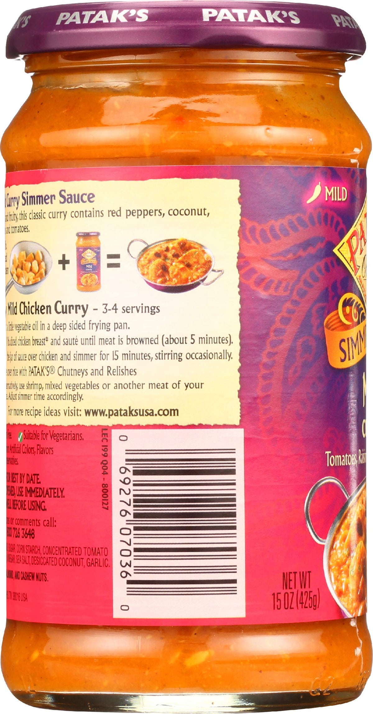 Pataks Sauce Curry Mild