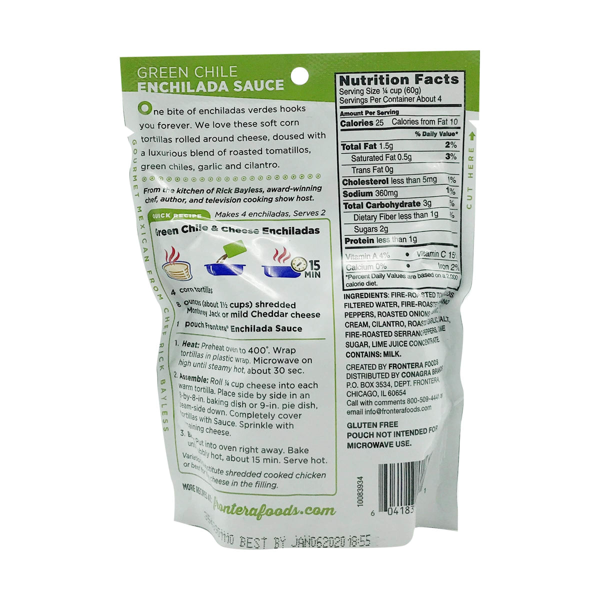 Frontera Green Chili Enchilada Sauce, 8 oz