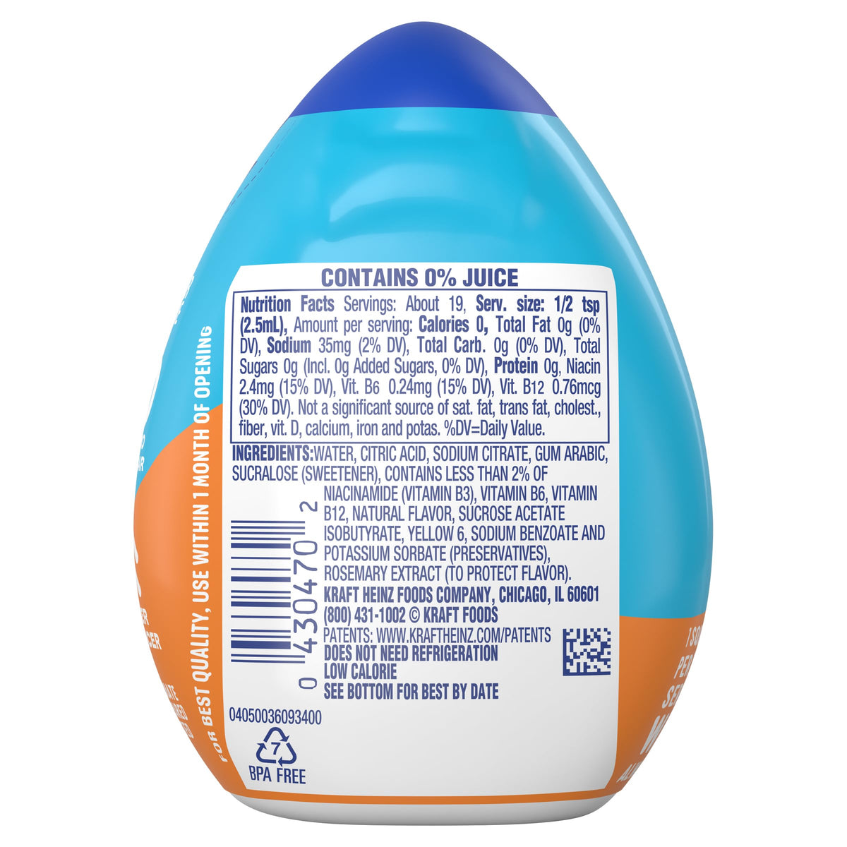 MiO Water Enhancer Duo for Sugar Free Hydration, Energy Support and Drink Mixing with Caffeine and B Vitamins, Orange Tangerine and Green Thunder