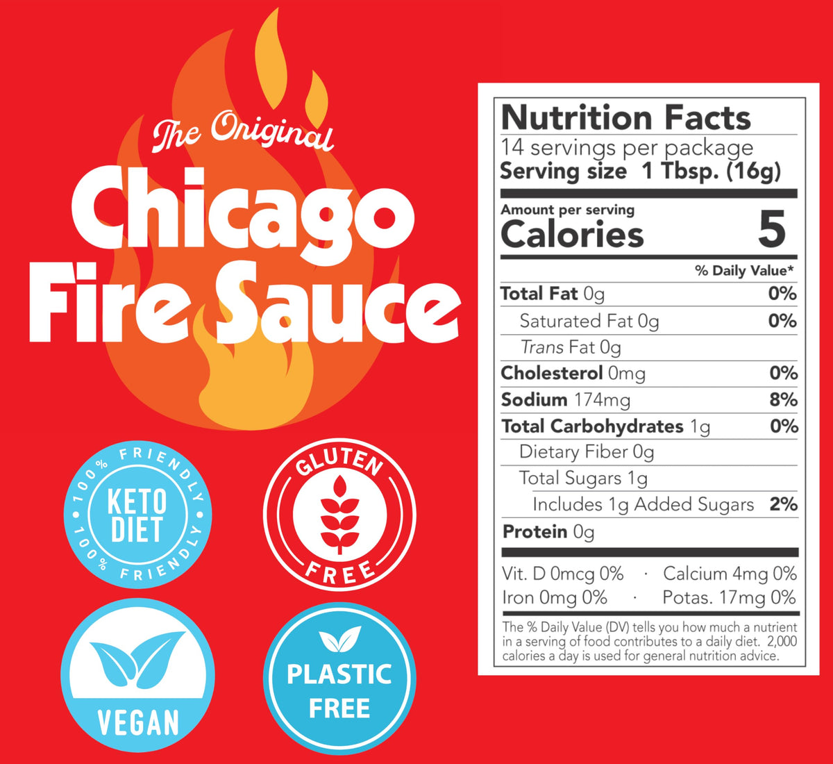 Big Fork Brands The Original Chicago Fire Sauce, 8 oz, 4-Pack