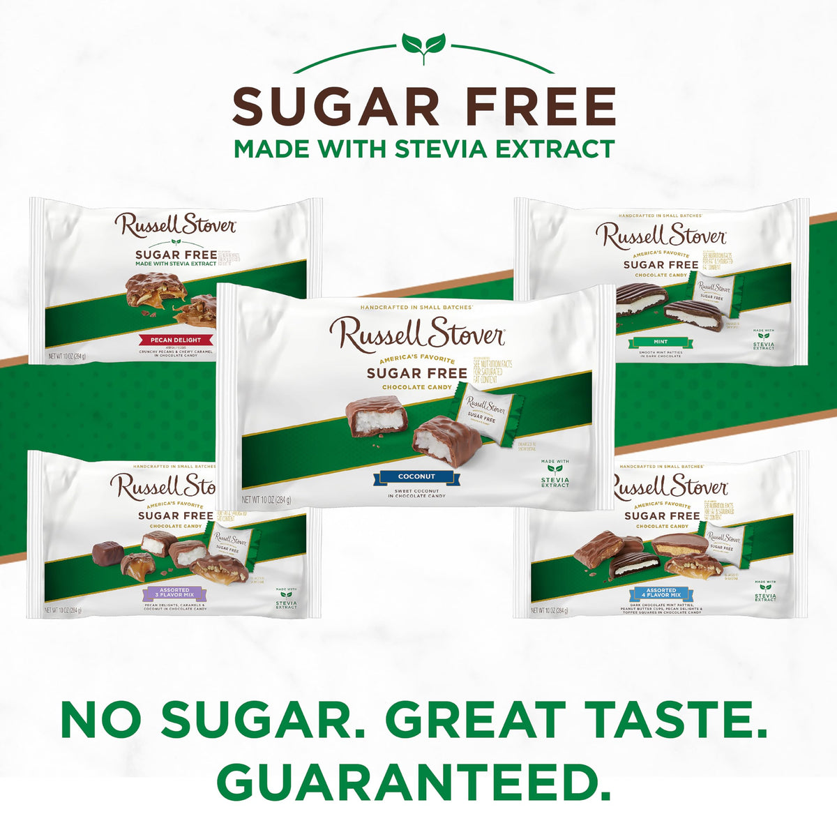 Russell Stover Sugar-Free Laydown Bag Coconut, 10 Ounce