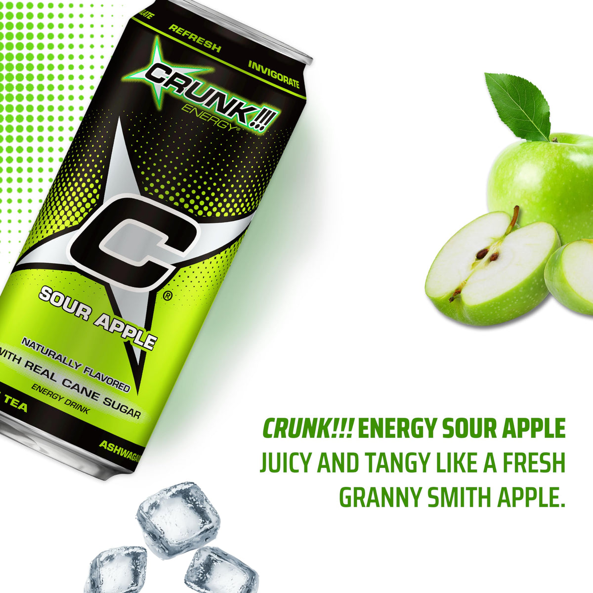 CRUNK!!! Energy Sour Apple 16oz 24pack