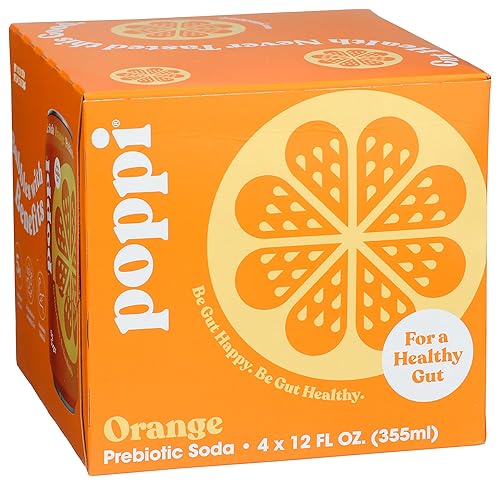 Poppi Orange Prebiotic Soda 4 pack