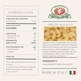 Rustichella d’Abruzzo Creste di Gallo Pasta 500g (17.6oz) | Authentic Italian Short Pasta from Abruzzo | Artisan Durum Wheat Semolina | Traditional