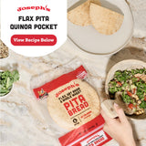 Joseph's 4-Pack Value Variety Bundle, Flax Oat Bran Whole Wheat 2 x Lavash Bread, Fresh Baked (8 Lavash Squares Total) and 2 x Pita Bread (12 Pita