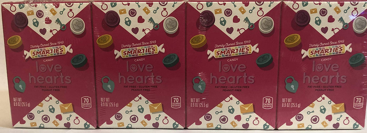 Smarties Candy Love Heart- (Fat Free, Gluten Free & Peanut Free)- 0.9 oz each