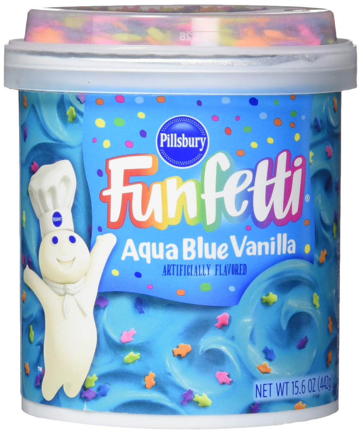 Pillsbury Aqua Blue Funfetti Frosting, 15.6 Oz