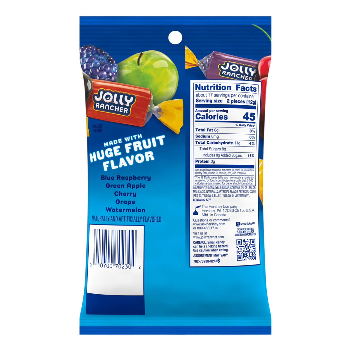 Jolly Rancher, Original Fruit Flavored Hard Candy Bag, 7 Ounce