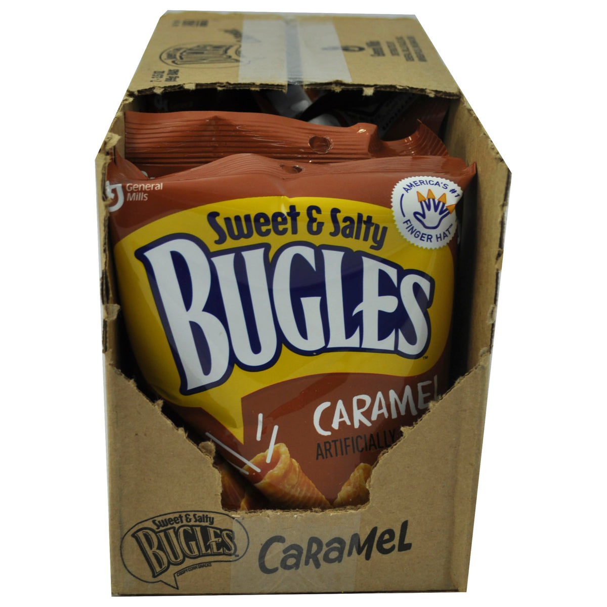 Bugles Corn Snacks, Caramel, 3.5 Oz (Pack of 7)