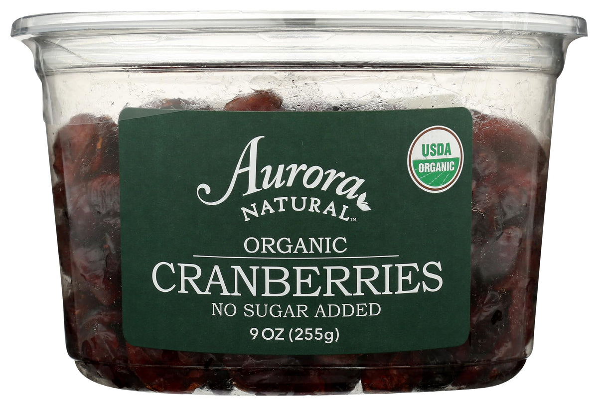 Aurora Products Organic Dried Cranberries, 9 OZ