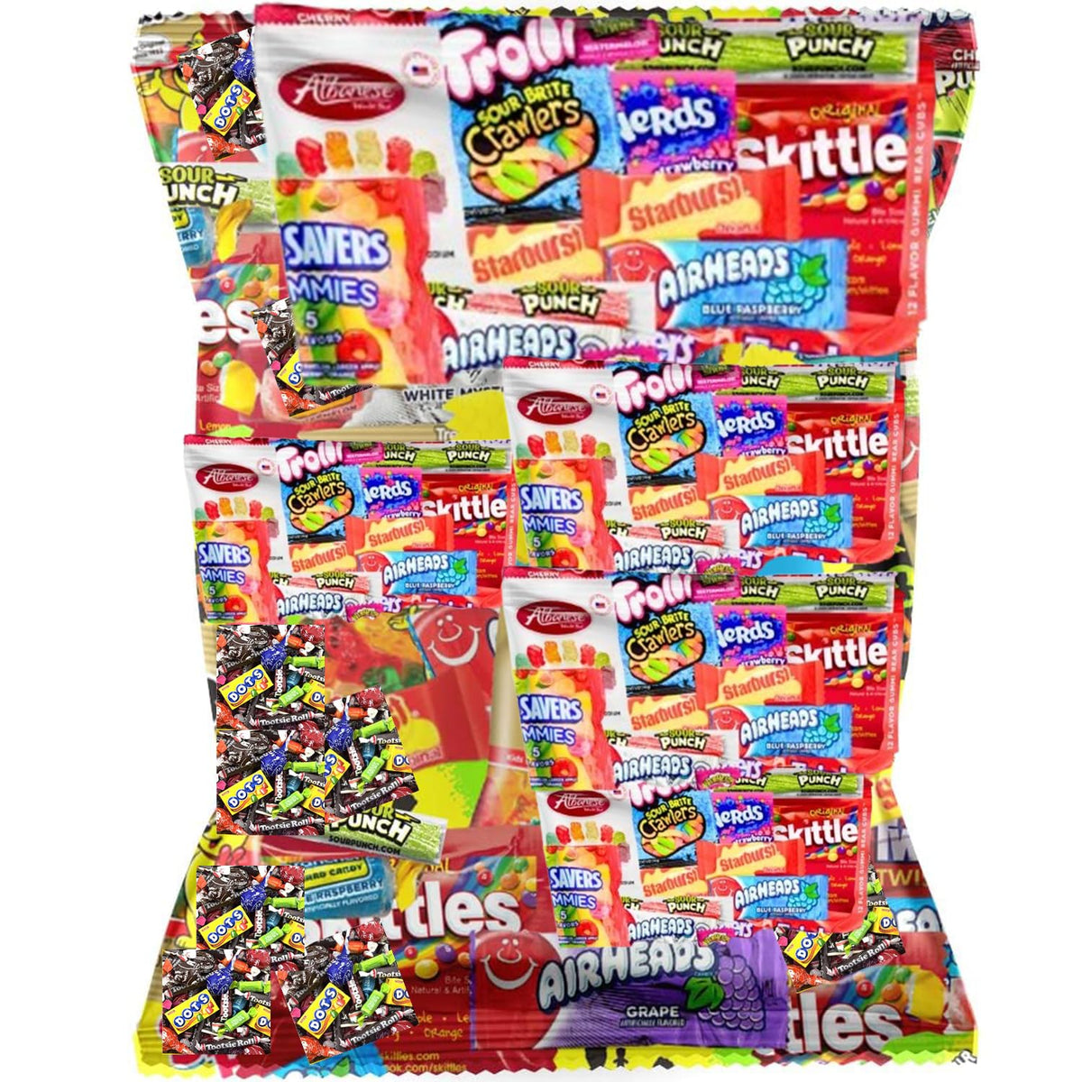 Bulk Assorted Fruit Candy - Starburst, Skittles, Fish, Air Heads, Jolly Rancher, Sour Punch, Gold-Bears Gummi Bears & Twizzlers, Candy's, Pops, Dots