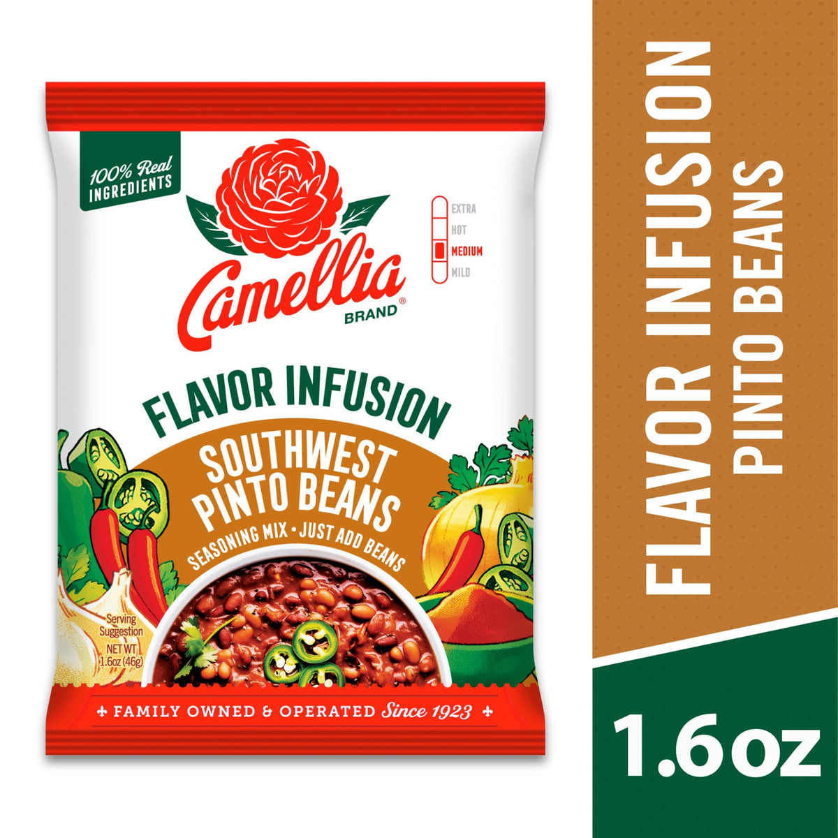 Camellia Brand Bean Flavor Infusion Seasoning (1.6 Ounce (Pack of 12), Southwest Pinto Bean)