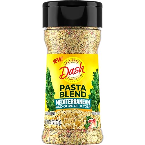 Dash Salt-Free Pasta Seasoning Blends, Mediterranean, 1.9 Ounce