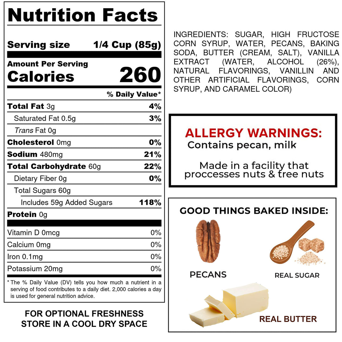 Packaged Premium Candy - 2 Pack (Pecan Brittle (10 oz. Tub))