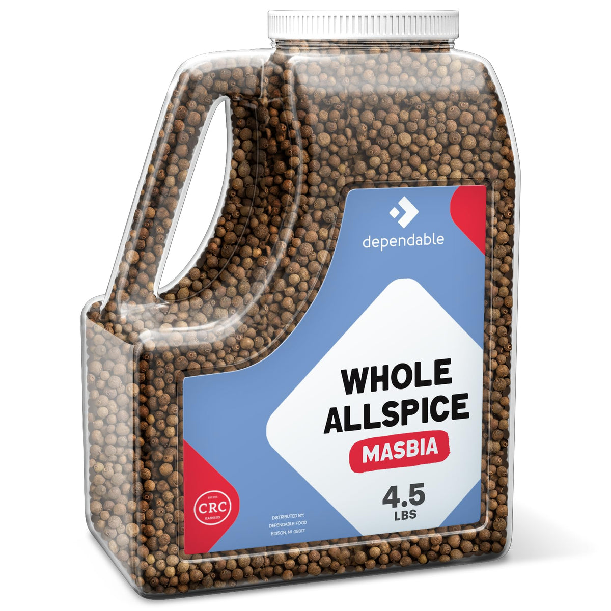 Dependable Foods Whole Allspice - 4.5 Lb. Bulk Jar - Non-GMO, Kosher, Salt-Free, Allergen-Free Seasoning | Aromatic Infusion