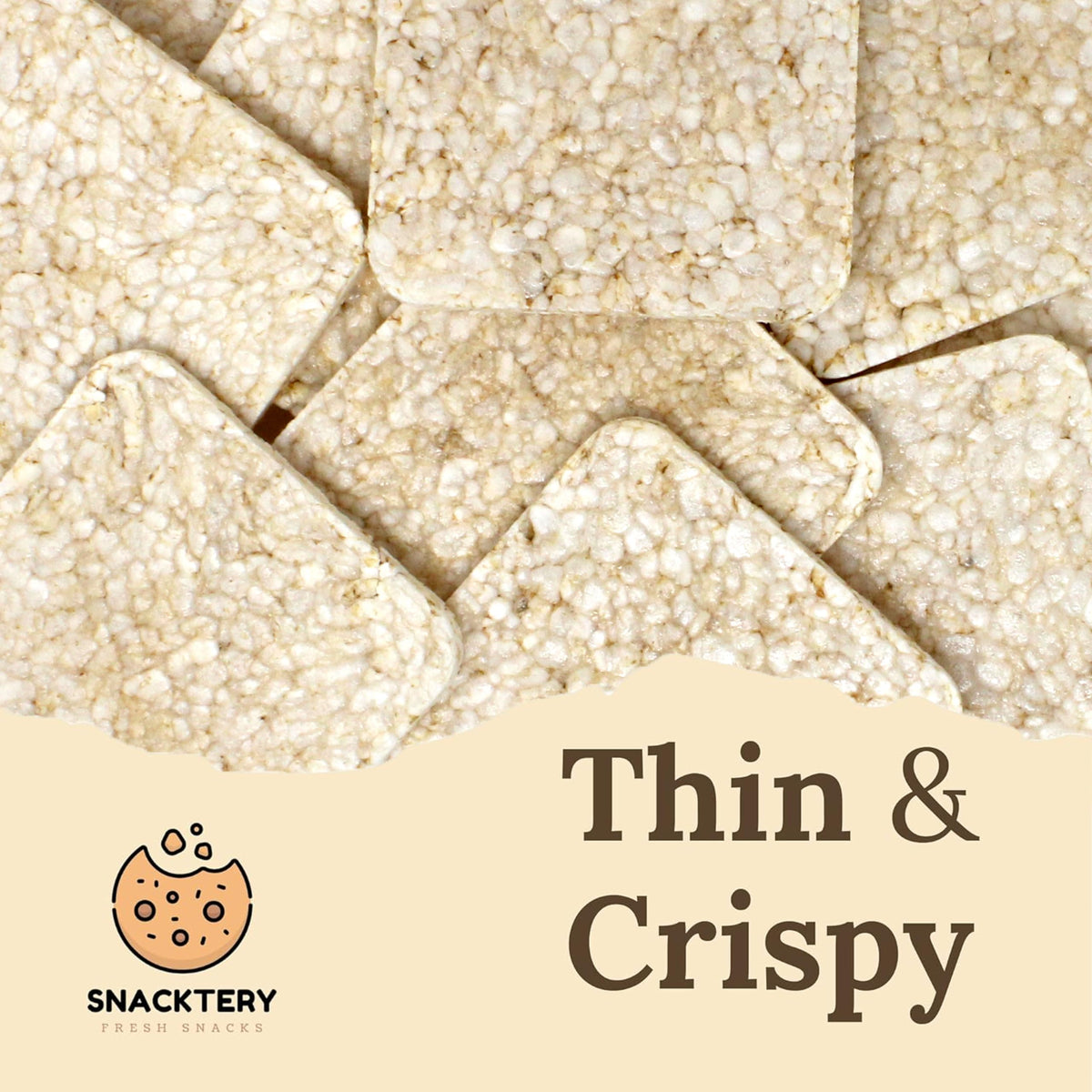 Ultra Thin Rice Cakes - Whole Grain Brown Rice Cakes Salted - Fat Free, Non GMO, Gluten Free Rice Cakes - Low Calorie Snacks - All Natural - 3 Pk