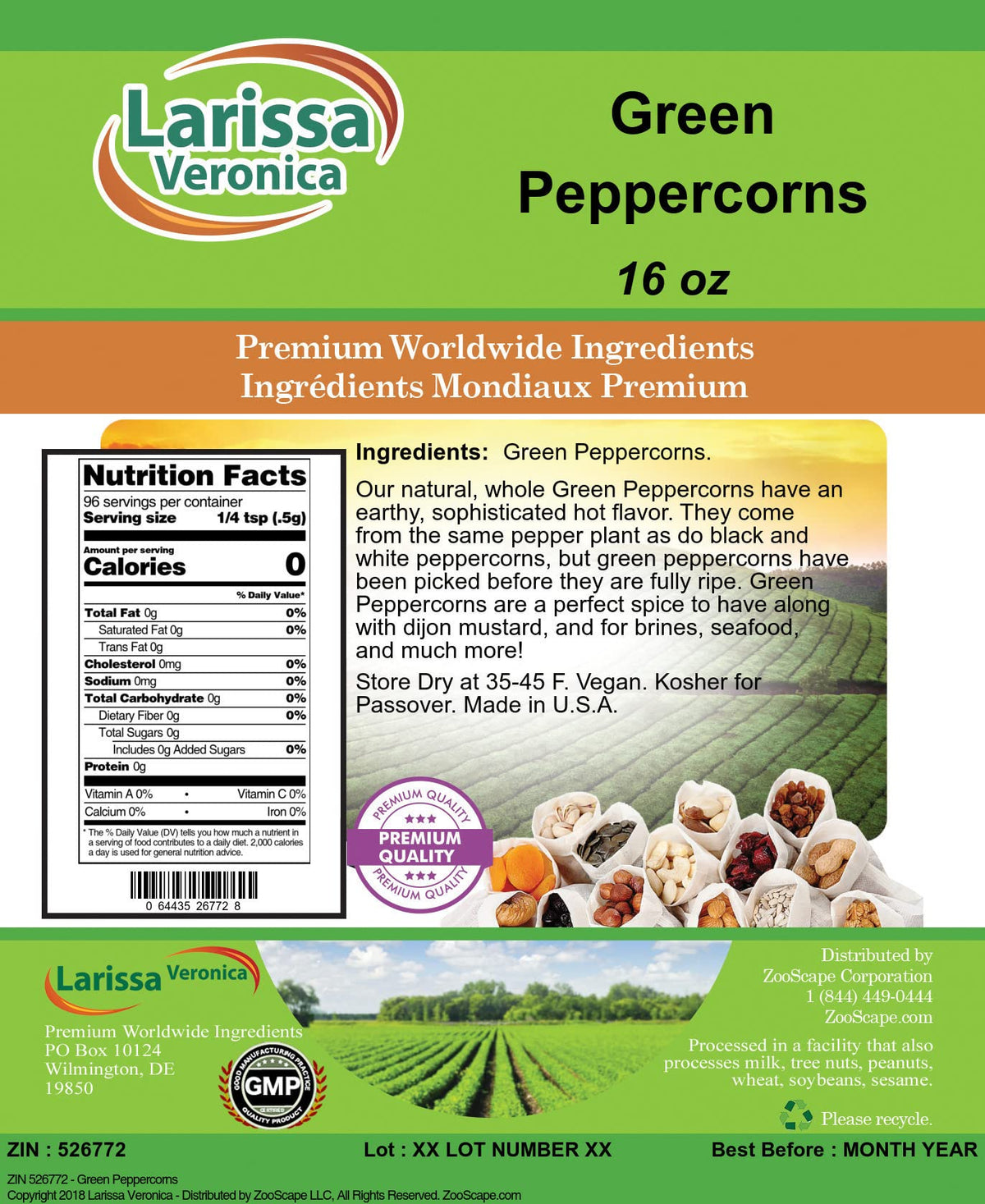 Green Peppercorns (16 oz, ZIN: 526772) - 2 Pack