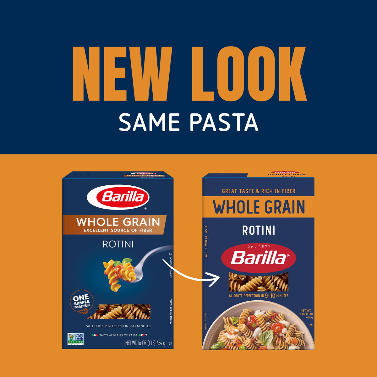 Barilla Whole Grain Rotini, 16 Ounce -- 8 per case.