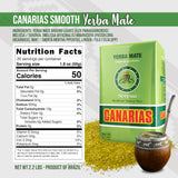 Canarias Serena Yerba Mate Tea - Herbal Yerba Mate with Melissa, Passionflower & Mint - Ground Leaf Mate - Smooth & Balanced Flavor - 1 kg (Pack of 2)