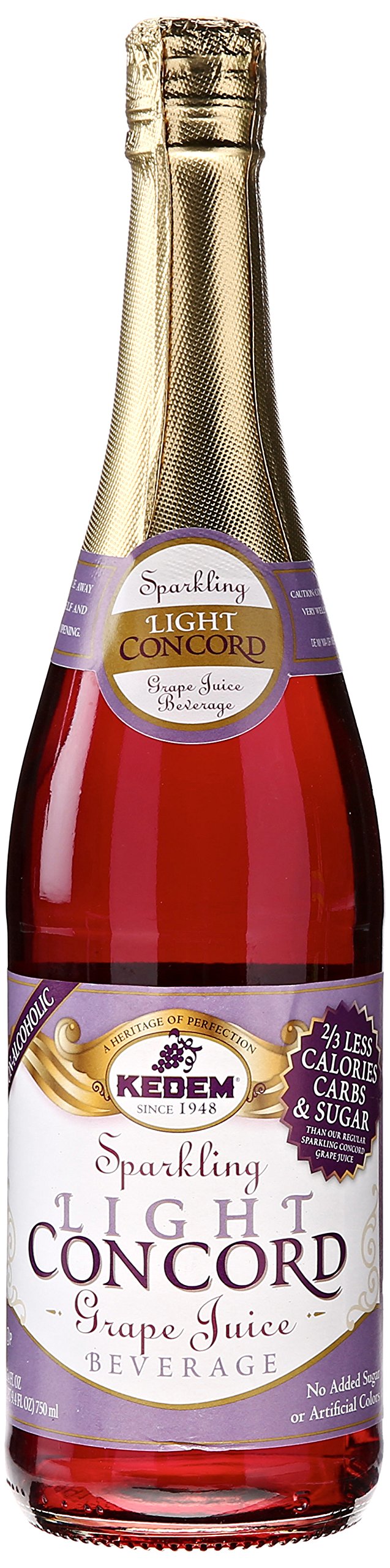 Kedem Light Sparkling Grape Juice, 25.4 oz