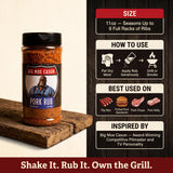 Big Moe Cason Pork BBQ Rub - 2x 11 oz Shaker Bottles - Bbq Rub and Pork Rub for Ribs and Brisket - Bbq Seasoning and Rib Rub Style Brisket Rub - Spg