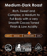 Don Pablo Gourmet Coffee - Signature Blend - Medium Dark Roast - Whole Bean Coffee - 100% Arabica Beans - Low Acidity and Non-GMO (80 Ounce, Original)