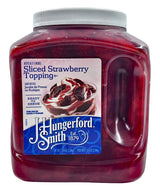 Sliced strawberry topping